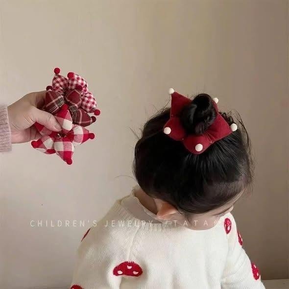 Set 4 chun buộc tóc 2 mẫu cho bé gái