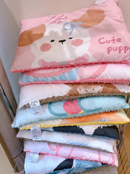 Gối cotton nhung hoạt hình 10 mẫu Thỏ, Sư tử, Gấu...