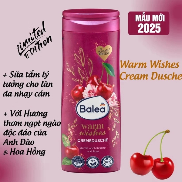 Sữa tắm dạng gel, dạng kem Balea 300ml cho nữ nhiều mùi