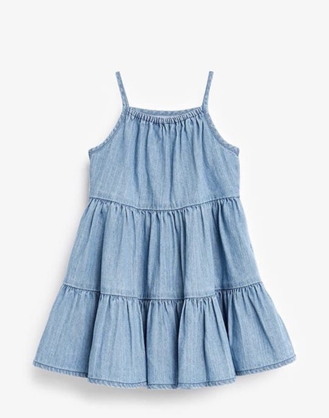 Váy Next hai dây Denim chân váy xòe size nhí 2020