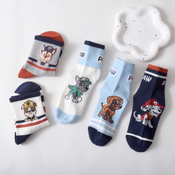 Set 5 đôi tất Paw Patrol cho bé