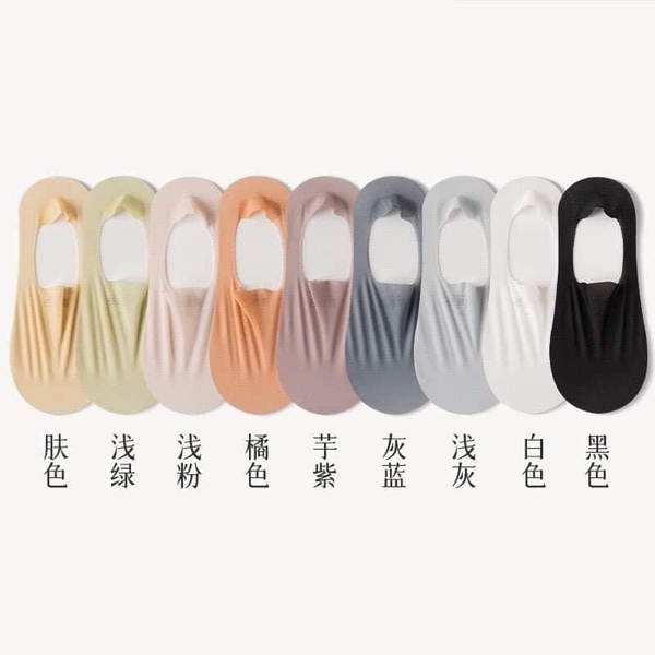 Set 10 đôi tất cotton silk gam màu pastel