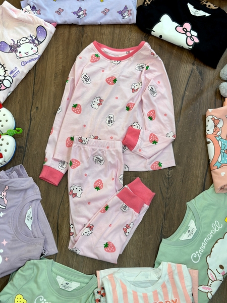 Bộ cotton H&M nhân vật Sanrio Kuromi, Melody, Cinnamoroll, Hello Kitty
