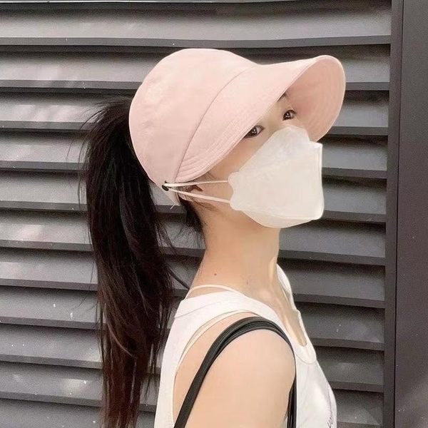 Mũ che nắng nửa đầu chống tia UV 4 màu đen, be, trắng, hồng