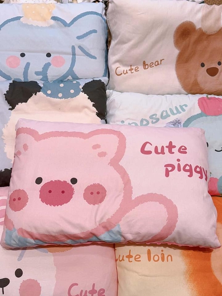 Gối cotton nhung hoạt hình 10 mẫu Thỏ, Sư tử, Gấu...