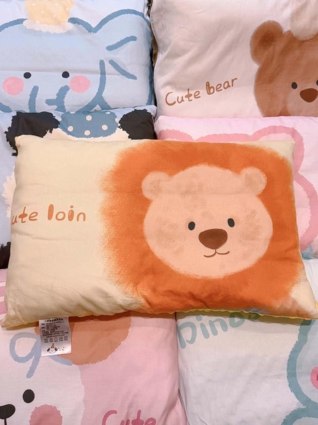 Gối cotton nhung hoạt hình 10 mẫu Thỏ, Sư tử, Gấu...