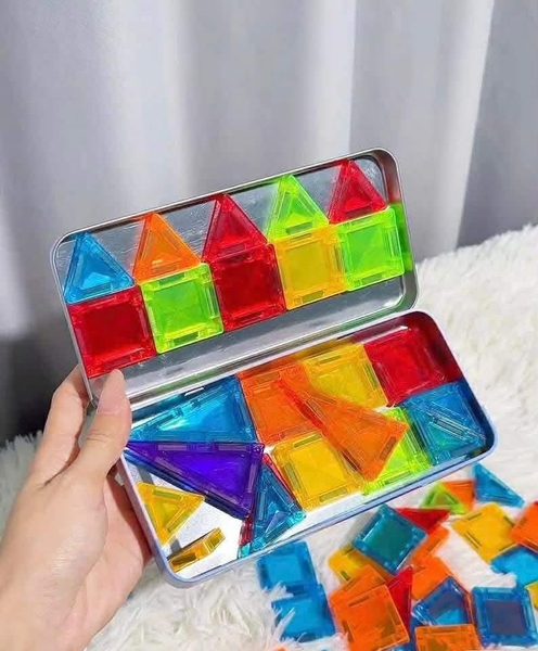 Bộ xếp hình nam châm hộp thiếc nhiều miếng 20, 26, 36, 48, 52 PCS