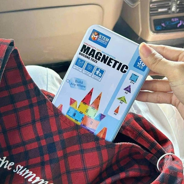 Bộ xếp hình nam châm hộp thiếc nhiều miếng 20, 26, 36, 48, 52 PCS