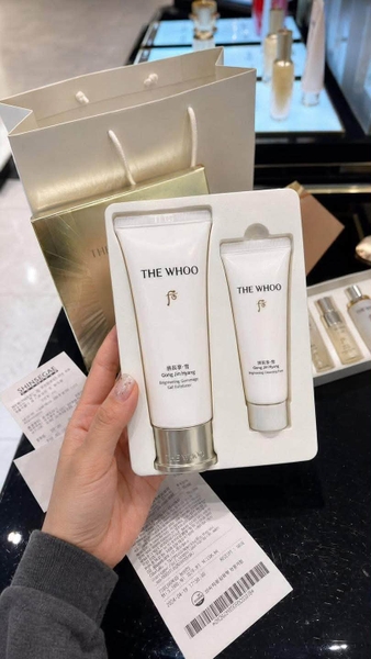 Set tẩy da chết Whoo 100ml + sữa rửa mặt 40ml