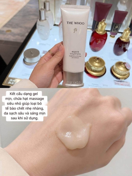 Set tẩy da chết Whoo 100ml + sữa rửa mặt 40ml