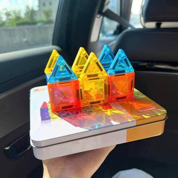Bộ xếp hình nam châm hộp thiếc nhiều miếng 20, 26, 36, 48, 52 PCS