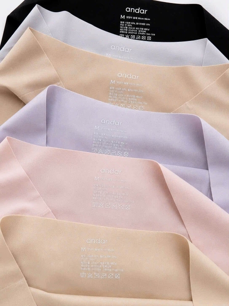 Set 6 quần lót su không viền ANDAR màu pastel