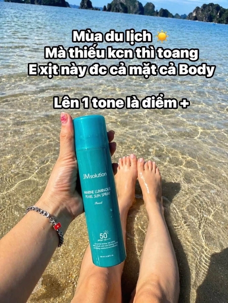 Xịt chống nắng ngọc trai 𝗝𝗠𝗦𝗢𝗟𝗨𝗧𝗜𝗢𝗡 SPF50+ 180ml