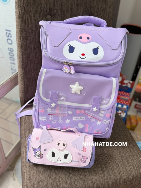 Balo chống gù SANRIO ngôi sao 3 màu Kuromi, Cinnamoroll, My Melody size 27*16*38cm