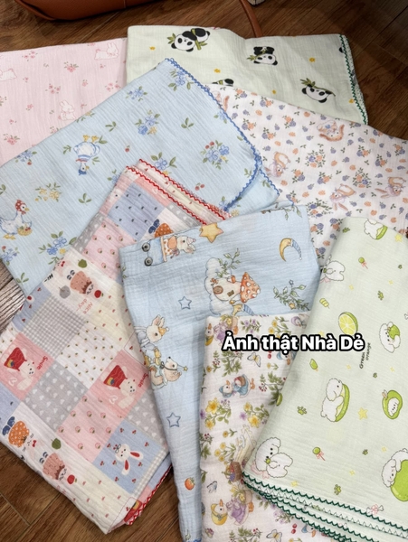 Khăn xô muslin 4 lớp 70x100cm cho bé