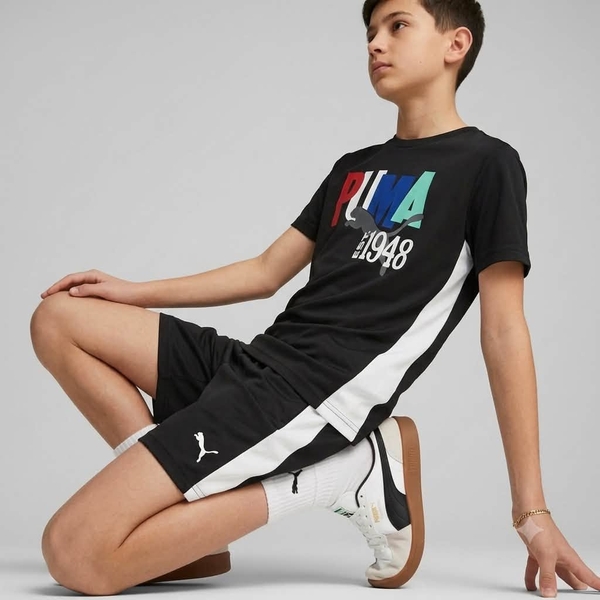 Bộ cộc tay thể thao ĐEN sọc trắng Puma size đại