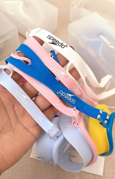 Kính bơi Speedo mắt to 5 màu vàng, xanh, trắng, hồng
