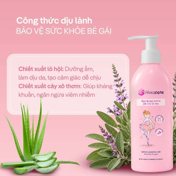 Dung dịch vệ sinh Hexacare 200ml bé gái