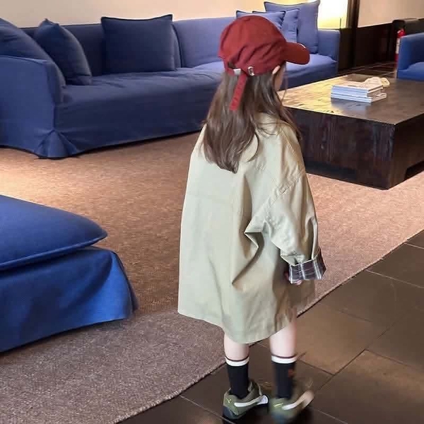Áo khoác kaki style Hàn ống tay phối caro