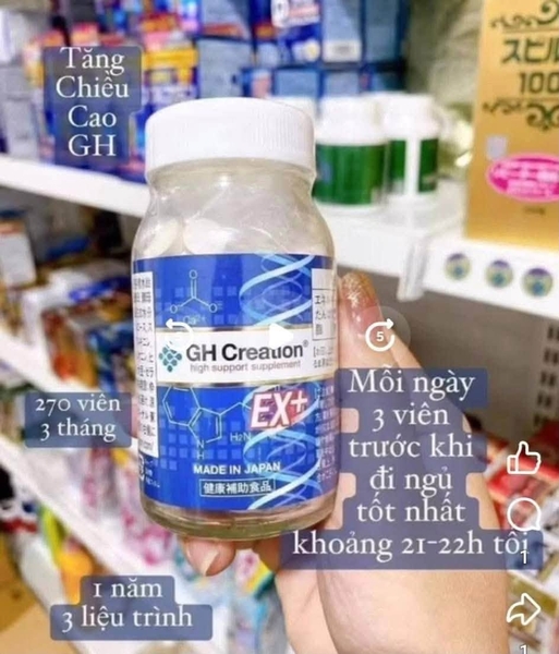 Viên uống tăng chiều cao GH Creation EX++ Nhật Bản