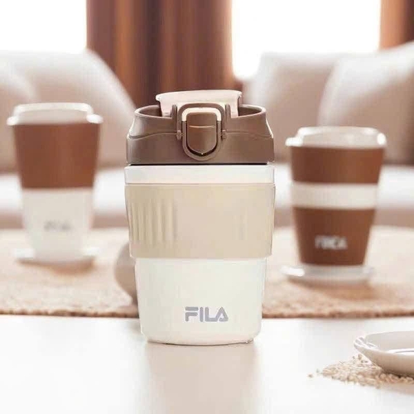 Cốc giữ nhiệt Fila màu be nâu 350ml