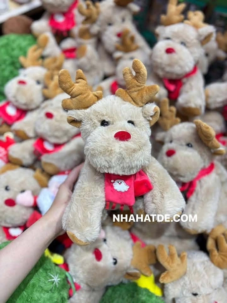 Gấu bông tuần lộc nâu Noel size 30cm