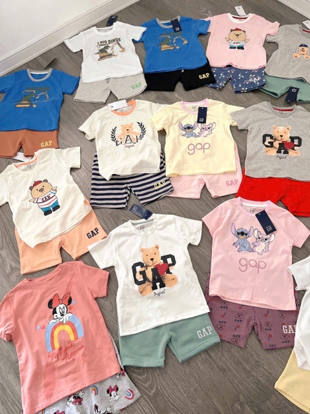 Bộ cotton cộc tay hãng Gap nhiều mẫu bé trai bé gái 2025