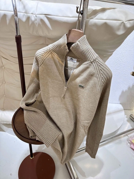 Áo len cổ lọ Lacoste có khoá kéo nhiều màu nữ