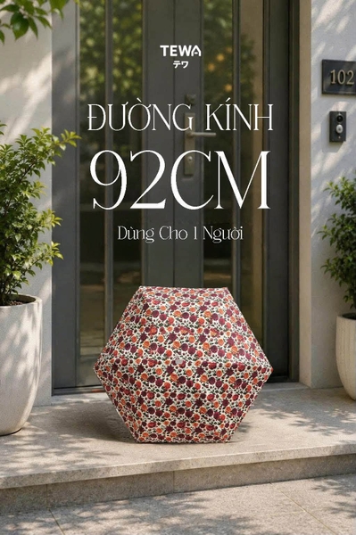 Ô hoa mini Tewa khung nhôm UPF50+ 4 màu 18cm