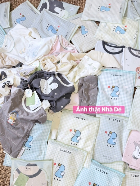 Bộ cotton Luboer dài tay hoạ tiết 14 mẫu bé trai, bé gái