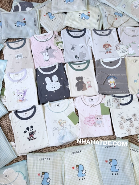Bộ cotton Luboer dài tay hoạ tiết 14 mẫu bé trai, bé gái