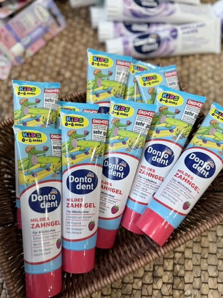 Kem đánh răng trẻ em DONTODENT ZAHNGEL 100ml 2 loại