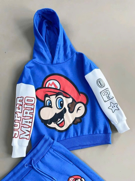 Bộ nỉ da cá dài tay mẫu Pokemon và Super Mario