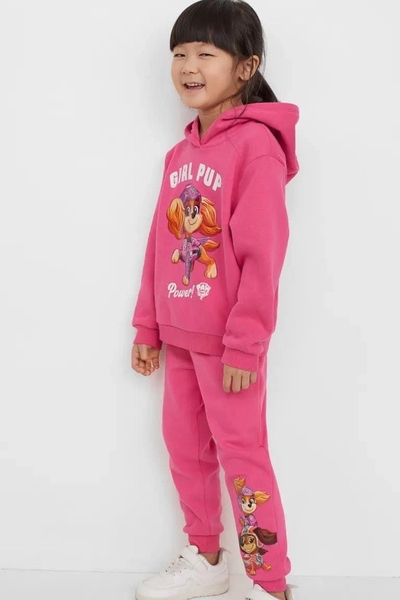 Bộ nỉ da cá H&M Paw Patrol bé gái 2 màu hồng, xanh mint