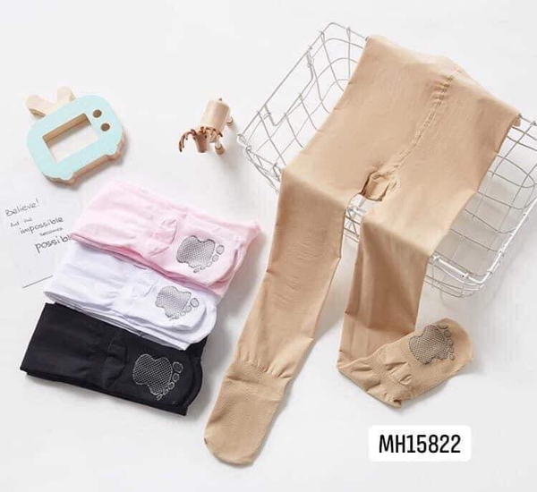 Quần tất da mỏng 4 màu có đệm chân cho bé gái