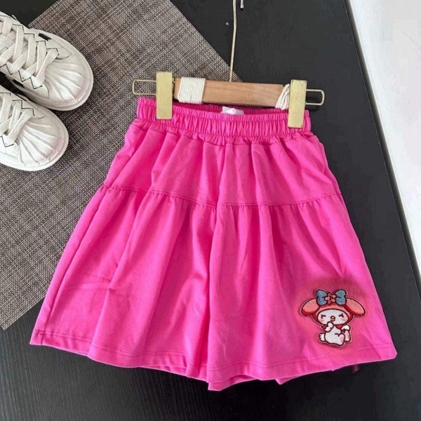 Quần váy dáng xoè cotton thêu hình Kuromi, Cinnamoroll, My Melody
