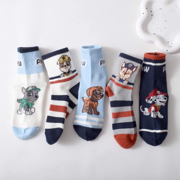 Set 5 đôi tất Paw Patrol cho bé