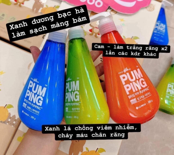 Kem đánh răng Pum Ping trắng răng hương cam và hương thảo dược