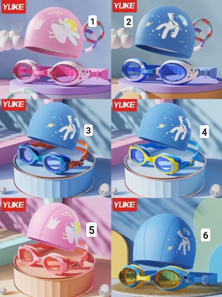 Set mũ kính bơi Yuke bé trai, bé gái 6 mẫu