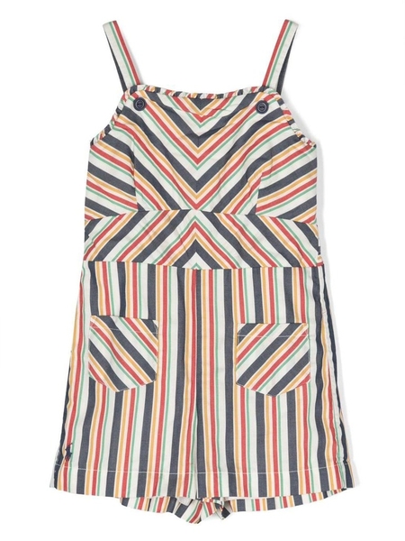 Jumpsuit hai dây kẻ phối màu xanh, vàng, đỏ hãng Polo Ralp Lauren