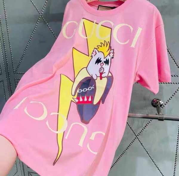 KGP - Áo phông Gucci hồng form oversized