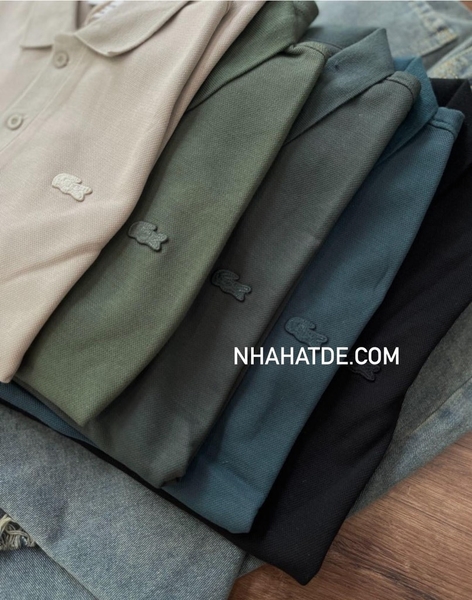 Áo polo cotton Lacoste cộc tay 5 màu cho nam