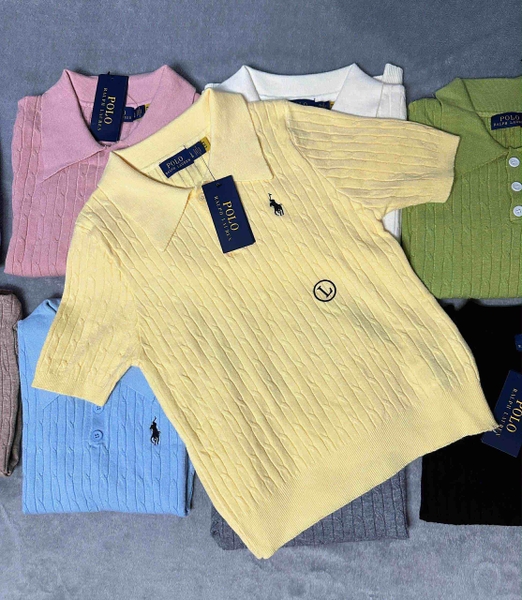 Áo cộc tay len dệt kim 9 màu Polo Ralph Lauren