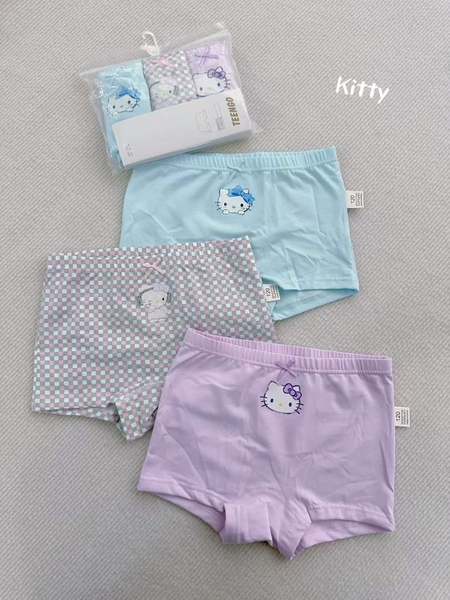 Set 3 quần chip đùi Teengo Kuromi, Cinnamoroll, My Melody bé gái nhiều mẫu