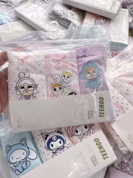 Set 3 quần chip đùi Teengo Kuromi, Cinnamoroll, My Melody bé gái nhiều mẫu