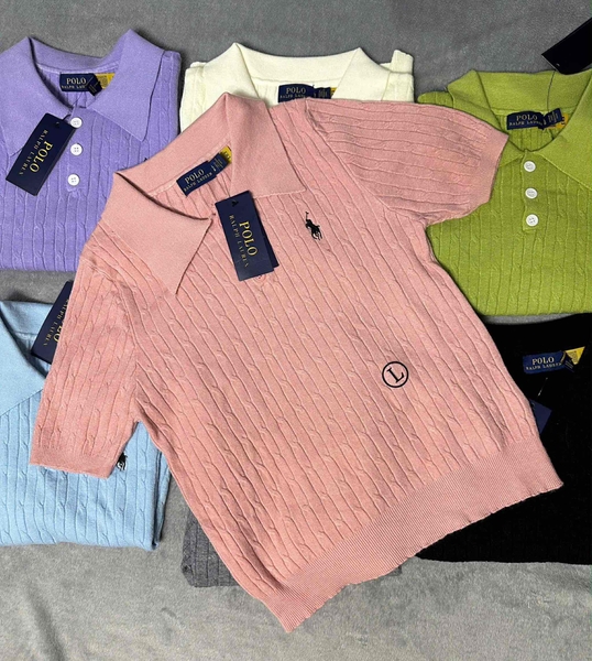 Áo cộc tay len dệt kim 9 màu Polo Ralph Lauren