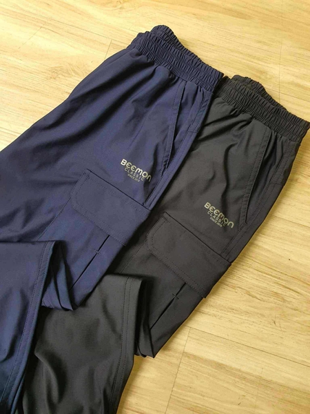 Quần jogger gió Beemon túi hộp 2 màu navy, đen