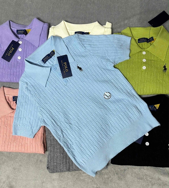 Áo cộc tay len dệt kim 9 màu Polo Ralph Lauren