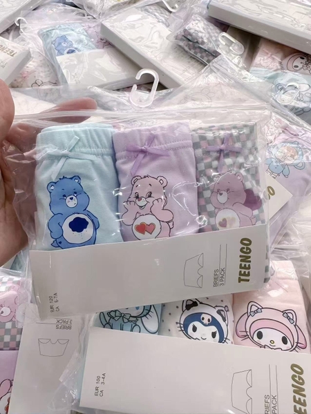 Set 3 quần chip đùi Teengo Kuromi, Cinnamoroll, My Melody bé gái nhiều mẫu