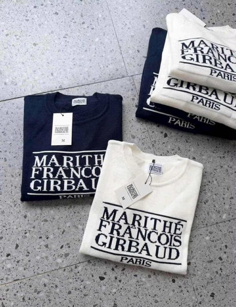 Áo len MARITHE FRANICOIS GIRBAUS PARIS 2 màu xanh, trắng